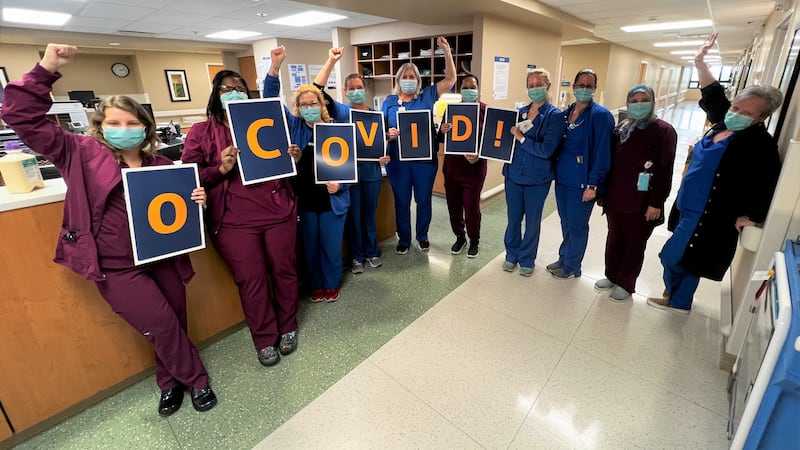 Grand Strand Medical Center celebrated zero COVID hospitalizations on Thursday.