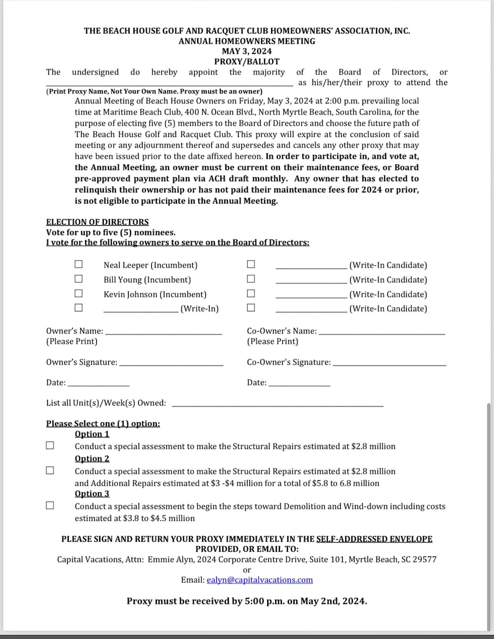 Beach House Golf and Racquet Club timeshare owners could finally get some answers nearly a...