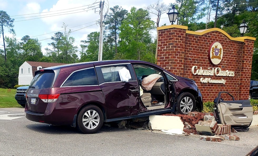 A WMBF News viewer sent this photo of Wednesday's crash in the Longs area that sent six people...