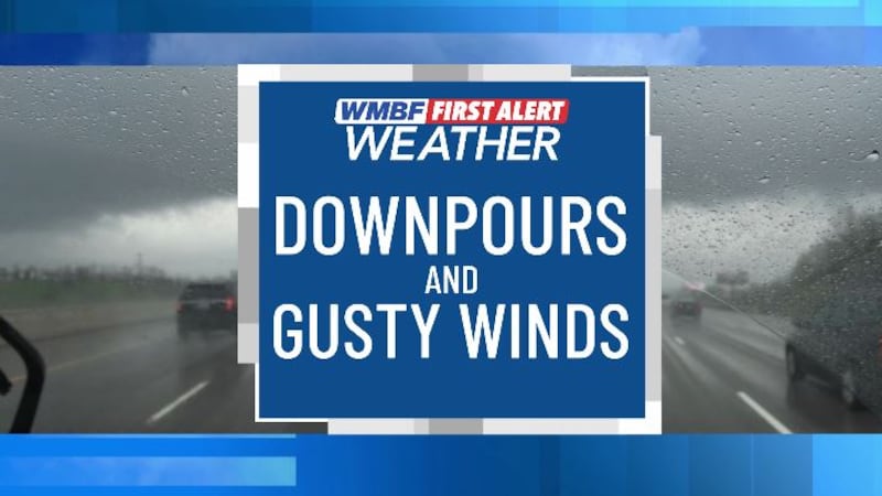 Rain at times with gusty winds through much of the day Thursday.