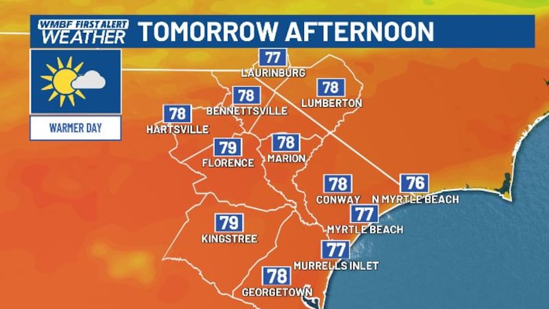 Much warmer Wednesday.