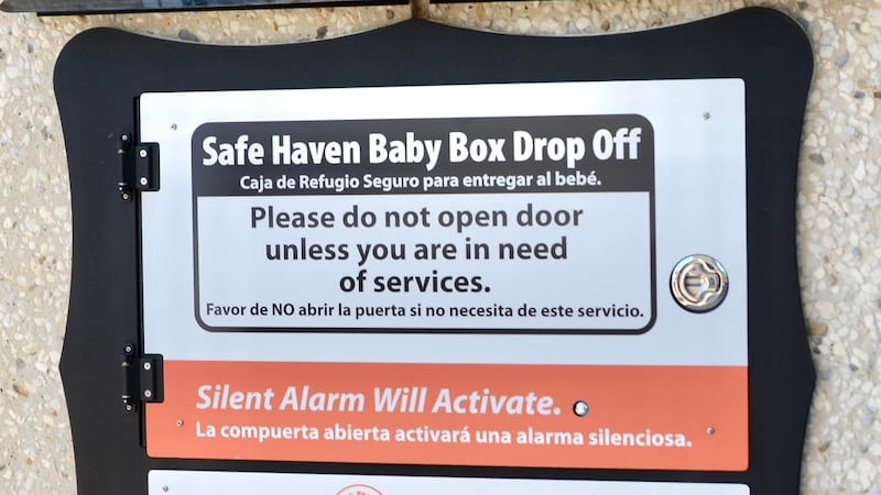 The baby boxes are located in multiple states and have heating and cooling elements to provide...