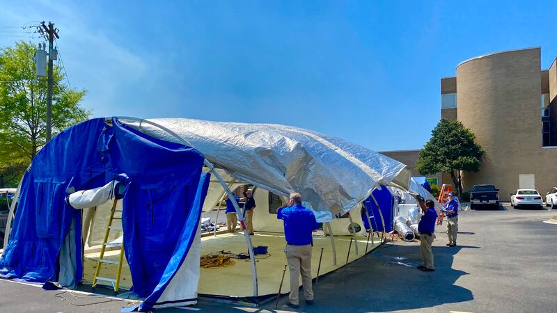 Low Covid numbers allows tents to be taking dowb