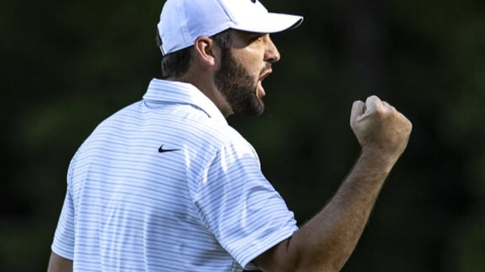 Scottie Scheffler was in the lead and seemingly in control of his game Saturday in the Masters...