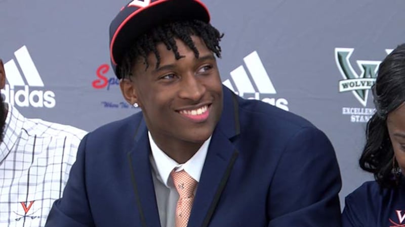 Lavel Davis, a wide receiver with the University of Virginia Cavaliers, earned all-state...