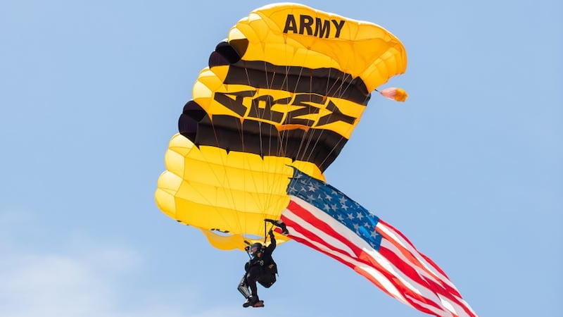 The U.S. Army's Golden Knights parachute team will drop in on the PGA Tour's first-ever stop...